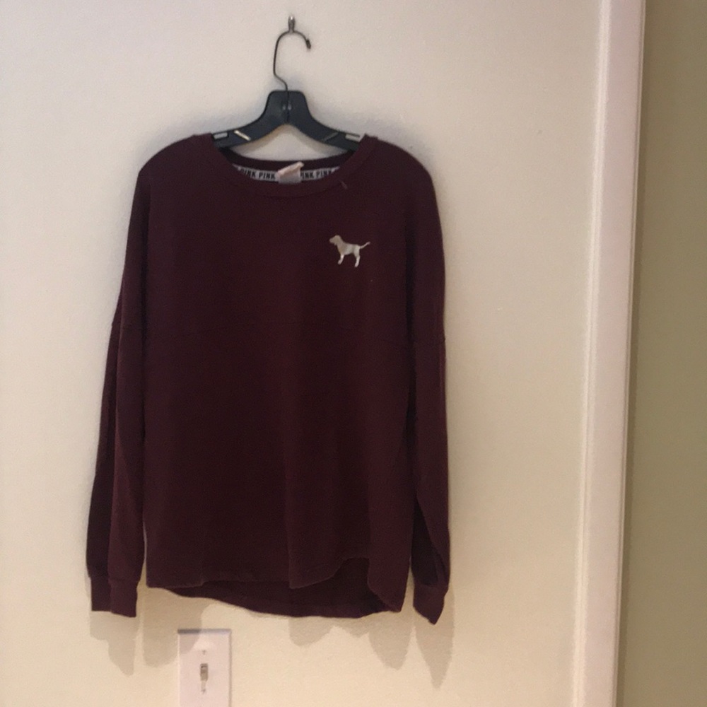 A burgundy sweatshirt from VS Pink